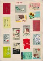 Magyar és külföldi gyufacímke gyűjteményecske az 1940-es/1950-es évekből. Magyar export, kínai, japán / Chinese, Japanese and other vintage match labels