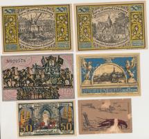 Németország / Weimari Köztársaság 1920-1921. 6db szükségpénz, közte Greiffenberg in Schlesien, Lands...