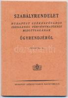 1945 Szabályrendelet Budapest Székesfőváros ideiglenes törvényhatósági bizottságának ügyrendjéről