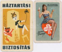 9 db kártyanaptár nagyrészt az 1960-as évekből
