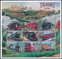 Train, stamp exhibition mini sheet set + blockset Vonat, bélyegkiállítás kisívsor + blokksor