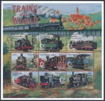 Train, stamp exhibition mini sheet set + blockset Vonat, bélyegkiállítás kisívsor + blokksor