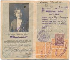 1922 Magyar fényképes útelvél / Hungarian passport