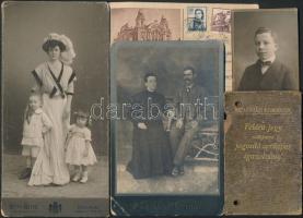 Vegyes fotó és nyomtatvány tétel, benne sok keményhátú fotó