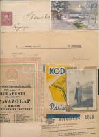 Vegyes fotó és nyomtatvány tétel, benne sok keményhátú fotó