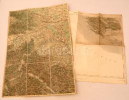 cca 1916 Brod és Dulcingo katonai térképe. A Brod vászonra kasírozva / Military map 40x57 cm