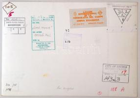 cca 1971 Dezső Pál: A láp, feliratozott vintage fotóművészeti alkotás, kiállítási emlékjegyekkel, 27...