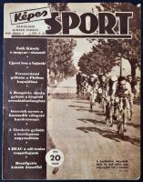 1939 Képes Sport 1939. Június 6., I. évf. 2. szám., kiadói tűzött papírkötés, a felső sarkánál kisebb hiánnyal.