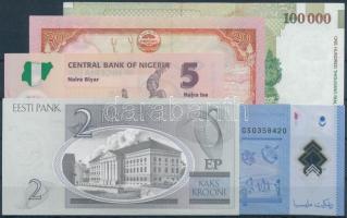 Vegyes: Észtország 2006. 2K + Nepál 2008. 20R + Irán 2009. 100.000R + Nigéria 2011. 5N + Malajzia 20...