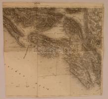 cca 1905 Bosznia, Cattaro és környéke  katonai térkép 40x56 cm / Bosnia Cattaro and area map