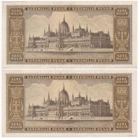 1946. 100.000.000P (4x) sorszámkövetők T:I-,II 
Adamo P27