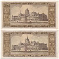 1946. 100.000.000P (4x) sorszámkövetők T:I-,II 
Adamo P27