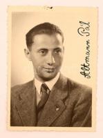 1941 Altmann Pál (1910-1945), zsidó származású katonai munkaszolgálatos fotója, a hátoldalán német birodalmi pecséttel, és német nyelvű szöveggel, 8x6 cm.