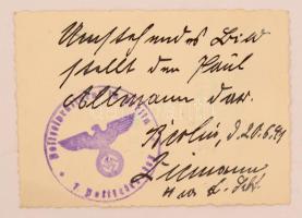 1941 Altmann Pál (1910-1945), zsidó származású katonai munkaszolgálatos fotója, a hátoldalán német b...