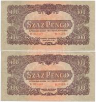 1944. 100P "A Vöröshadsereg Parancsnoksága" (5x) sorszámkövetők T:I-,II Adamo P47