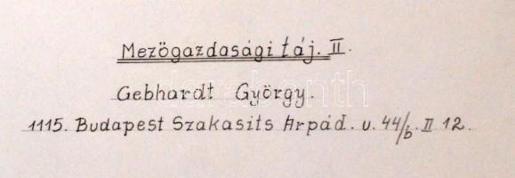 cca 1975 Gebhardt György (1910-1993): Mezőgazdasági táj, feliratozott vintage fotóművészeti alkotás,...