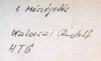 cca 1970 Kalocsai Rudolf: Mészégetés, feliratozott vintage fotóművészeti alkotás, 24x40 cm