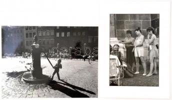 cca 1978 Budapesti életképek, többszerzős tétel, 4 db feliratozott vintage fotó, 30x40 cm és 15x40 c...