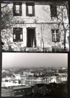 cca 1980 Budapesti épületek és látkép, többszerzős tétel, három kép feliratozva, 5 db vintage fotó, ...