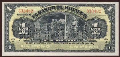 Mexikó/Hidalgo 1914. 1P "AMORTIZADO" lyukasztással T:I