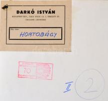 cca 1970 Darkó István: Hortobágy, matricával jelzett vintage fotóművészeti alkotás, 40x25,5 cm