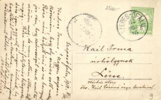 1912 Szepesófalu, Spisská Stará Ves; utcakép lovas hintóval / street view with chariot, photo (EK)