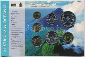 Vanuatu 1999-2009. 1V-100V (7xklf) fémpénz szettben, papírtokban T:1- Vanuatu 1999-2009. 1 Vatu - 100 Vatu (7xdiff) coin set in paper case C:AU