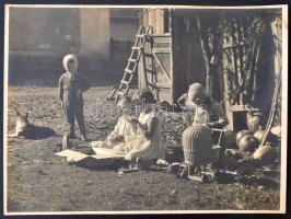 cca 1940 Őszi napsütésben, jelzés nélküli vintage fotóművészeti alkotás, 29,5x40 cm