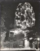 cca 1960 Este a Vidámparkban, vintage fotó, 40x30 cm