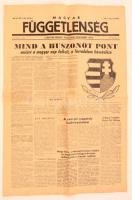 1956 Magyar Függetlenség, 1956. november 2. szám, I. évfolyam, 5. szám., reggeli kiadás, a forradalom híreivel.