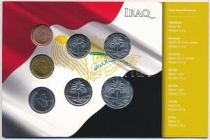 Irak 1981-2004. 5f-100D (7xklf) fémpénz szettben T:1
Iraq 1981-2004. 5 Fils - 100 Dinar (7xdiff) me...