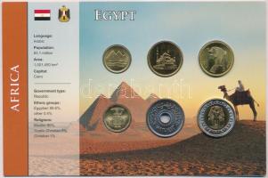 Egyiptom 1984-2007. 1p-1Ł (6xklf) fémpénz szettben T:1 Egypt 1984-2007. 1 Piastre - 1 Pound (6xdiff) metal coins in set C:UNC