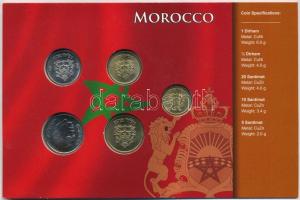 Marokkó 2002. 5s-1D (5xklf) forgalmi szett papírtokban T:1
Morocco 2002. 5 Santimat - 1 Dirham (5xd...