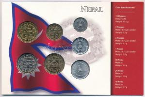 Nepál ~1990-2000. 10p-10R 7xklf db-os forgalmi szett T:1
Nepal ~1990-2000. 10 Paisa - 10 Rupees 7xd...