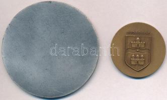 ~1970-1980. "Budapest" kétoldalas Br emlékérem, hátoldalon a város címere (40mm) + "B...
