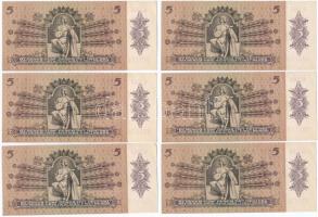 1939. 5P (6x) sorszámkövetők T:I- 
Adamo P6