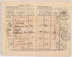 cca 1907-1909 2 db postai takarékpénztári betétkönyv (Fiume, Szatymaz)
