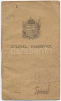 1922 Fényképes magyar útlevél, román bejegyzéssel