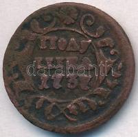 Orosz Birodalom 1737. 1 Polushka (1/4k) Cu T:3 Russian Empire 1737. 1 Polushka (1/4 Kopek) Cu C:F KM#187