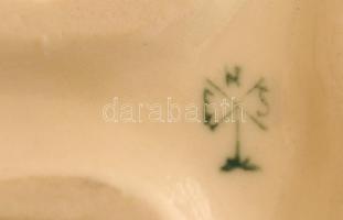 Enns rózsa, kézzel festett, jelzett, lepattanással, m: 6,5 cm