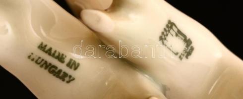 Zsolnay őzgida pár, kézzel festett, jelzett, hibátlan, m: 6,5 cm