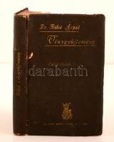 Dr. Bókai Árpád (szerk.): Vénygyűjtemény. Budapest, 189, Singer és Wolfner Kiadása. Ötödik, javított és tetemesen bővített kiadás. Kiadói kopottas, sérült gerincű aranyozott egészvászon kötés. A címoldalnál kisebb hiánnyal, és intézményi bélyegzőkkel a másik oldalán.