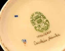 Kis kínai porcelán tétel: 3 db különféle kékfestéses evőtálka, d: 11,5 cm + 3 db különféle kékfestés...