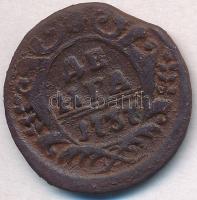 Orosz Birodalom 1737. 1 Denga Cu T:3 ki. Russian Empire 1737. 1 Denga Cu C:F cracked KM#188