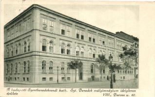 Budapest VIII. Szentbenedekrendi katolikus Szent Benedek reálgimnázium ideiglenes épülete; Baross utca 62.