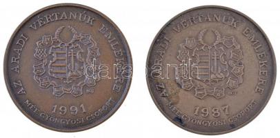 Bognár György (1944-) 1986-1999. "MÉE Gyöngyösi Csoport - Aradi Vértanúk" Br emlékérem sze...