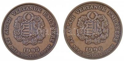 Bognár György (1944-) 1986-1999. "MÉE Gyöngyösi Csoport - Aradi Vértanúk" Br emlékérem sze...