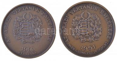 Bognár György (1944-) 1986-1999. "MÉE Gyöngyösi Csoport - Aradi Vértanúk" Br emlékérem sze...