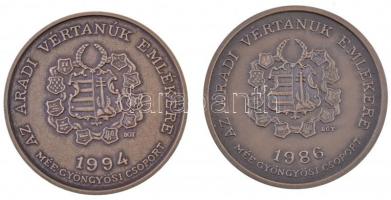 Bognár György (1944-) 1986-1999. "MÉE Gyöngyösi Csoport - Aradi Vértanúk" Br emlékérem sze...