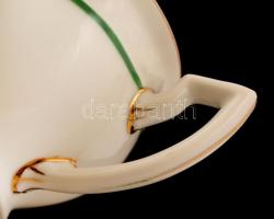 Zsolnay Éva porcelán teáscsésze, kézzel festett, jelzett, kis kopásnyomokkal, kis lepattanásokkal, d...